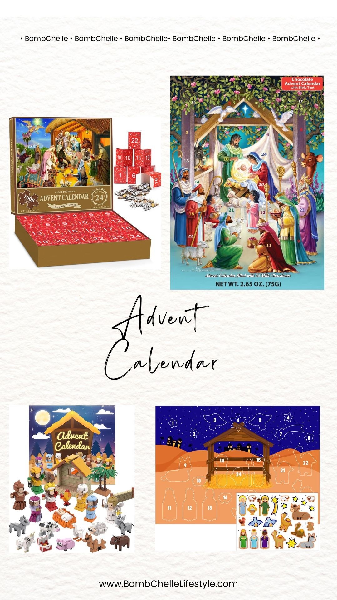 2025 Advent Calendar to build excitement to why we celebrate Christmas.

From stickers to chocolate to puzzles and more. For all ages