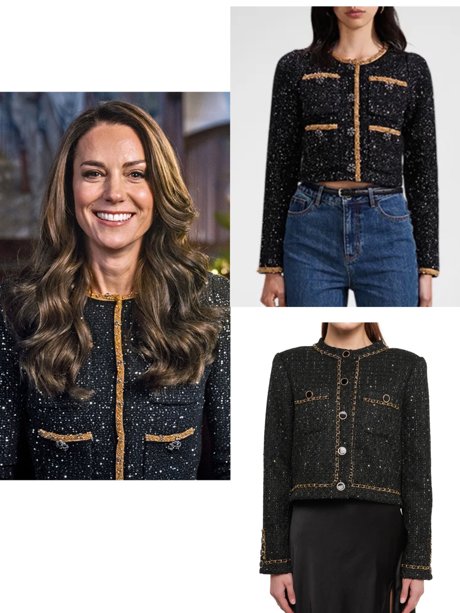 Self portrait tweed jacket dupe #holidays 