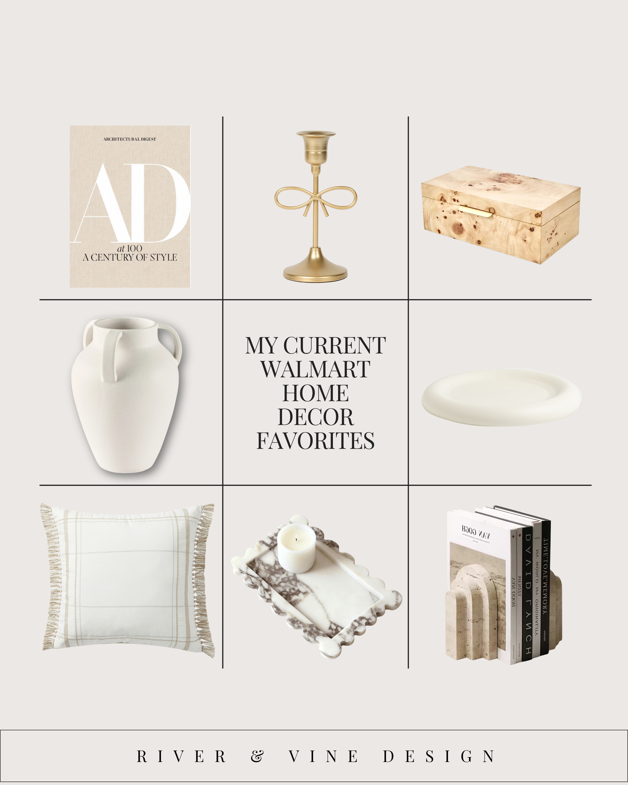Walmart has been quietly killing it with home decor lately — and these are a few pieces I keep coming back to. ✨

Think soft neutral ceramics, marble trays, brass accents, textured pillows, and elevated coffee table books — the kind of pieces that make a room feel styled without spending a fortune.

What I love about these finds is how easy they are to mix into almost any space. Whether you’re styling a coffee table, console, bookshelf, or nightstand, these pieces add that layered, designer look that makes a room feel finished.

Proof that great home decor doesn’t have to be expensive — you just have to know what to look for.

Sharing my current Walmart home decor favorites if you love neutral styling, elevated basics, and designer-inspired finds. ✨ 

 #LTKHome