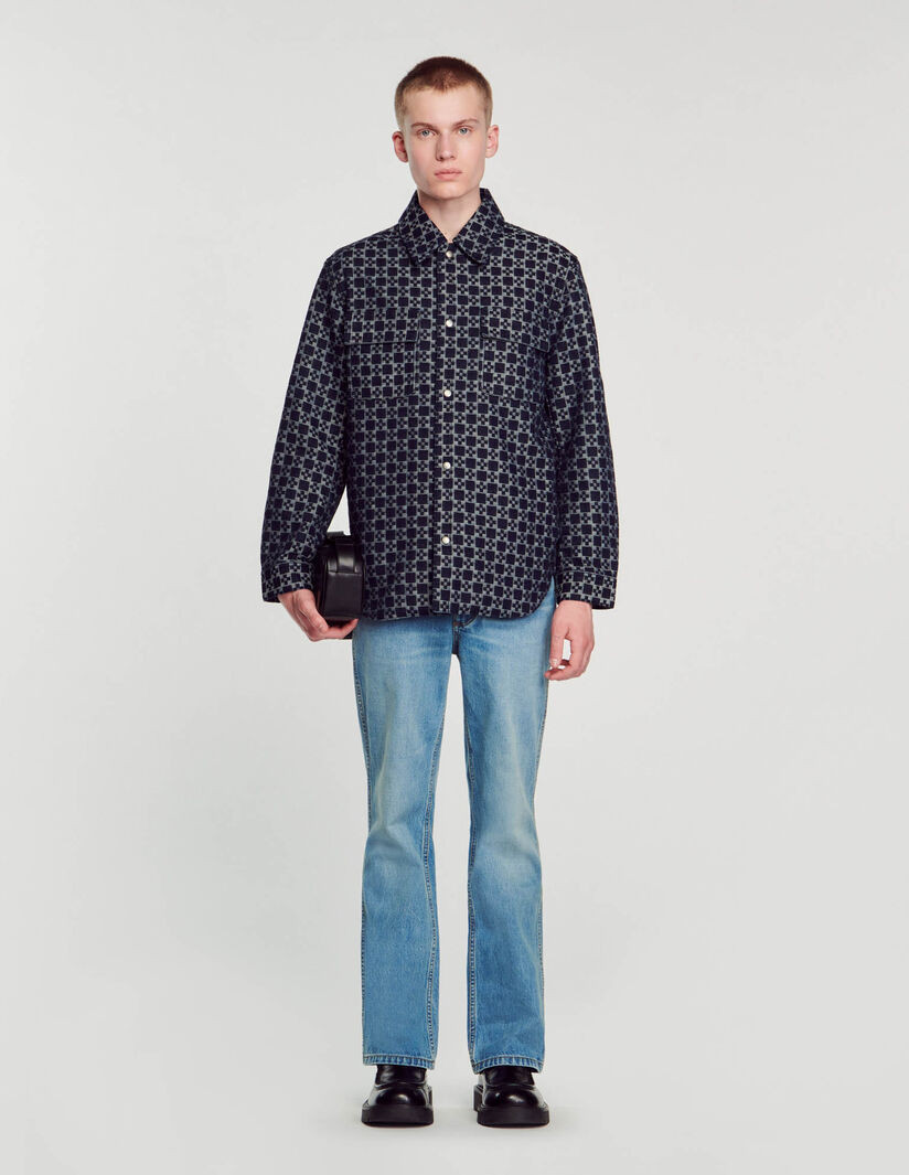 Square Cross overshirt | Sandro-Paris US