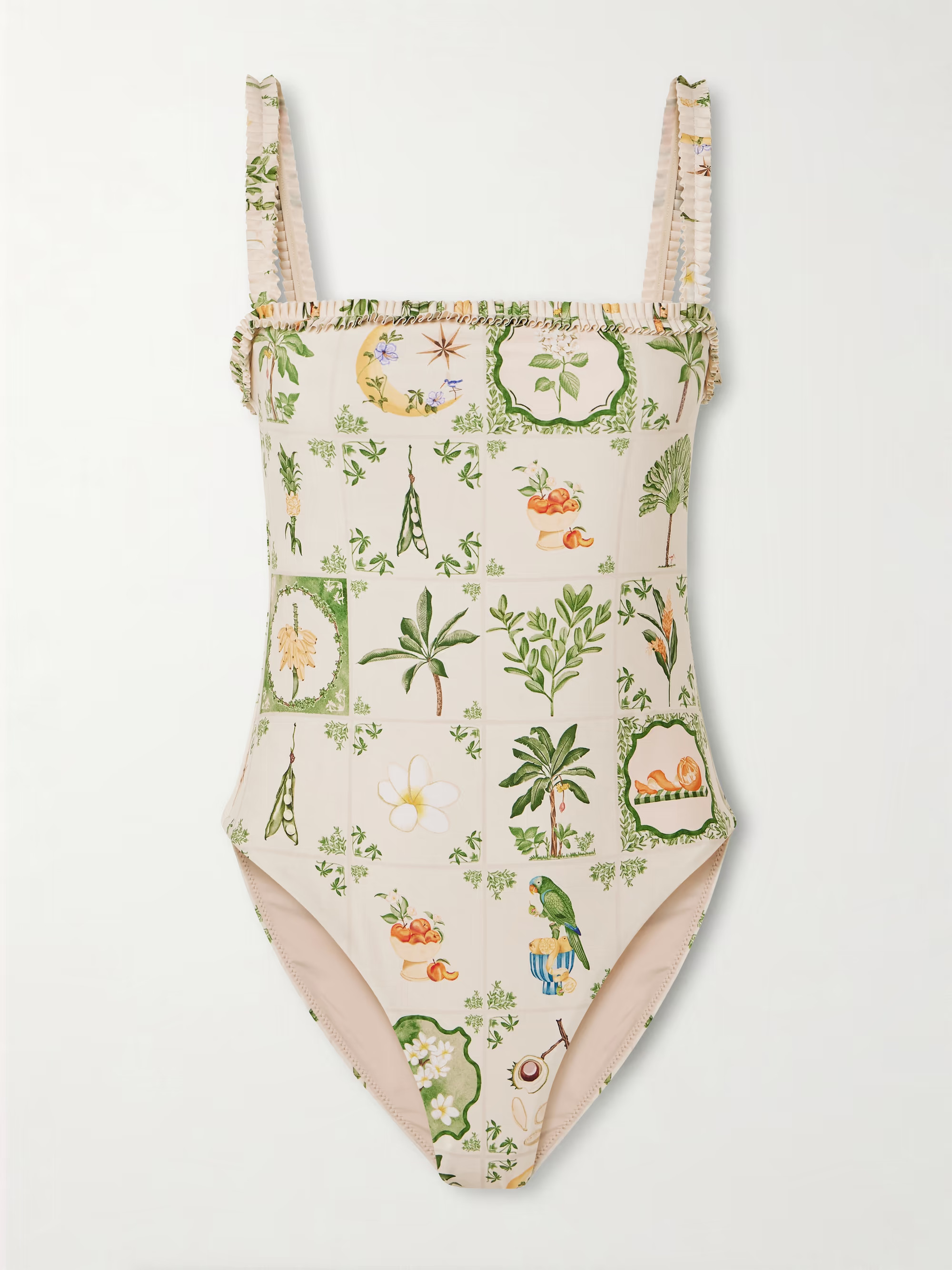 Limón Wild ruffled printed recycled swimsuit | NET-A-PORTER (US)