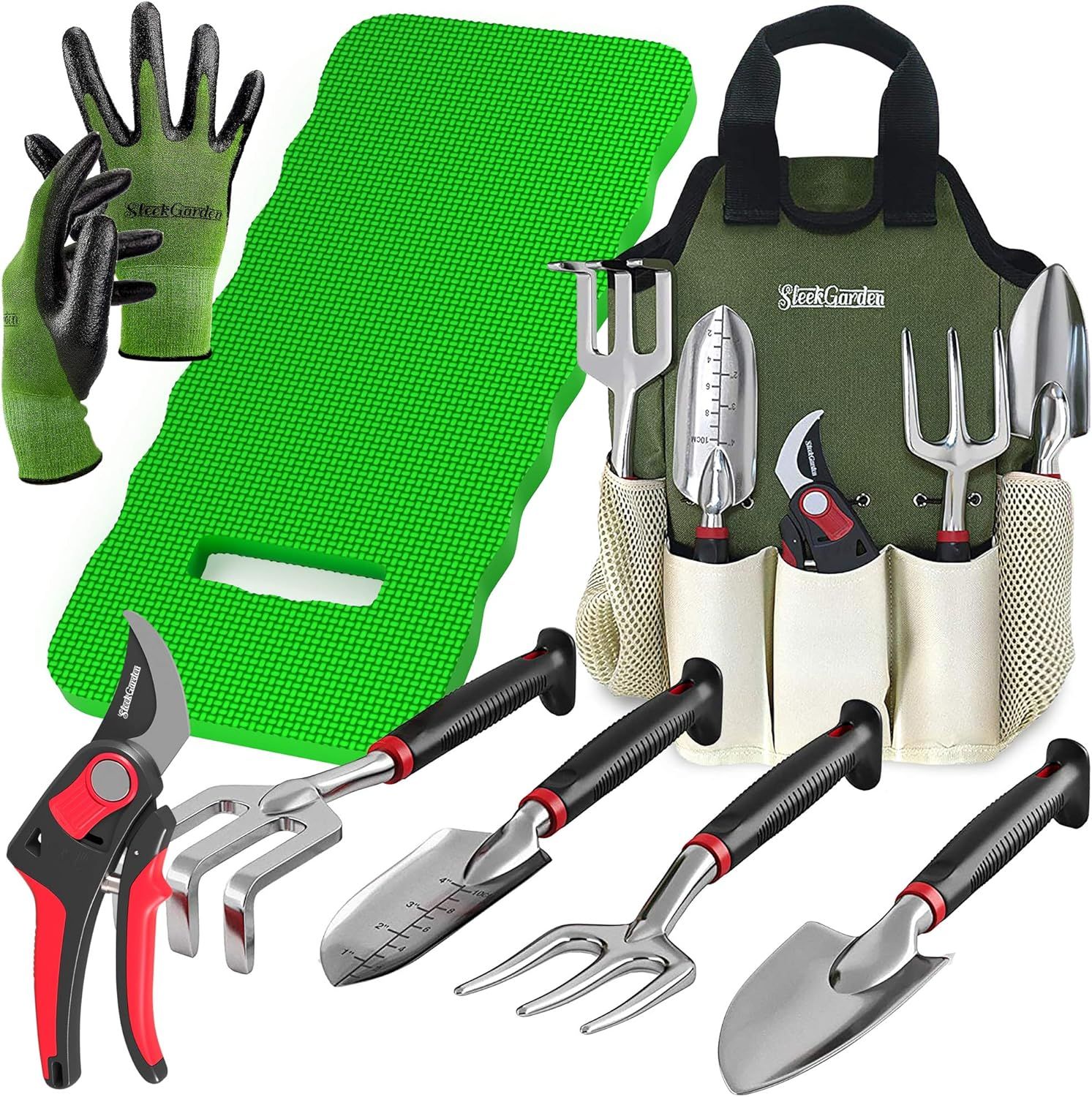 8-Piece Gardening Tool Set-Includes EZ-Cut Pruners, Lightweight Aluminum Hand Tools with Soft Rub... | Amazon (US)