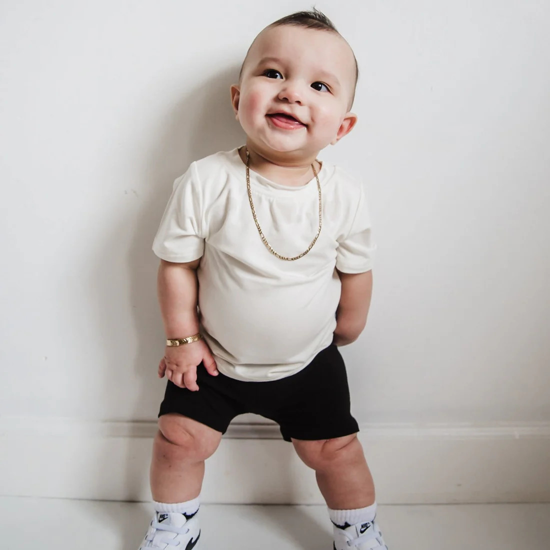 BAMBOO BASIC TEE- Natural | millie + roo