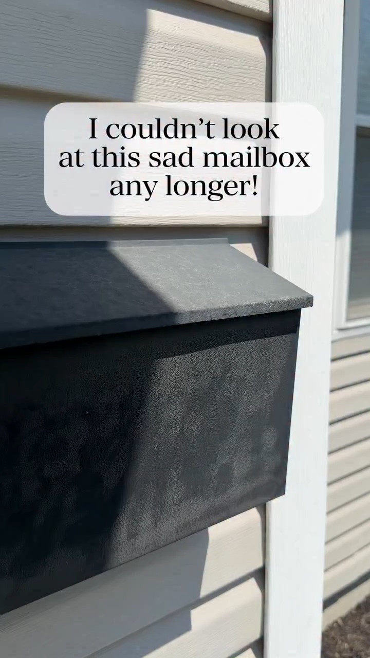 No one believes this isn’t a new mailbox… 😳 and honestly… I get why! This stuff is unreal! Works on lanterns, railings, patio furniture, garage doors, gutters, light fixtures, metal decor… basically anything aluminum that’s looking dull, faded, or chalky.

#LTKHome #LTKSeasonal