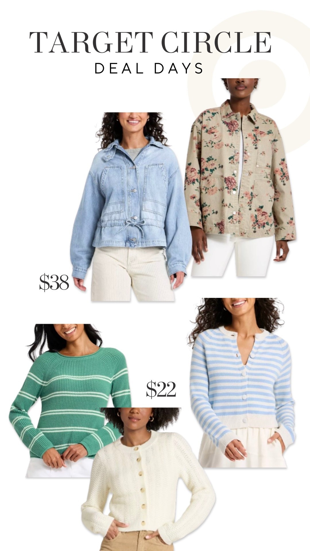 Target Circle Day Deals! Women’s clothing up to 40% off!

#LTKmomlife #LTKgrwm #LTKSaleAlert
