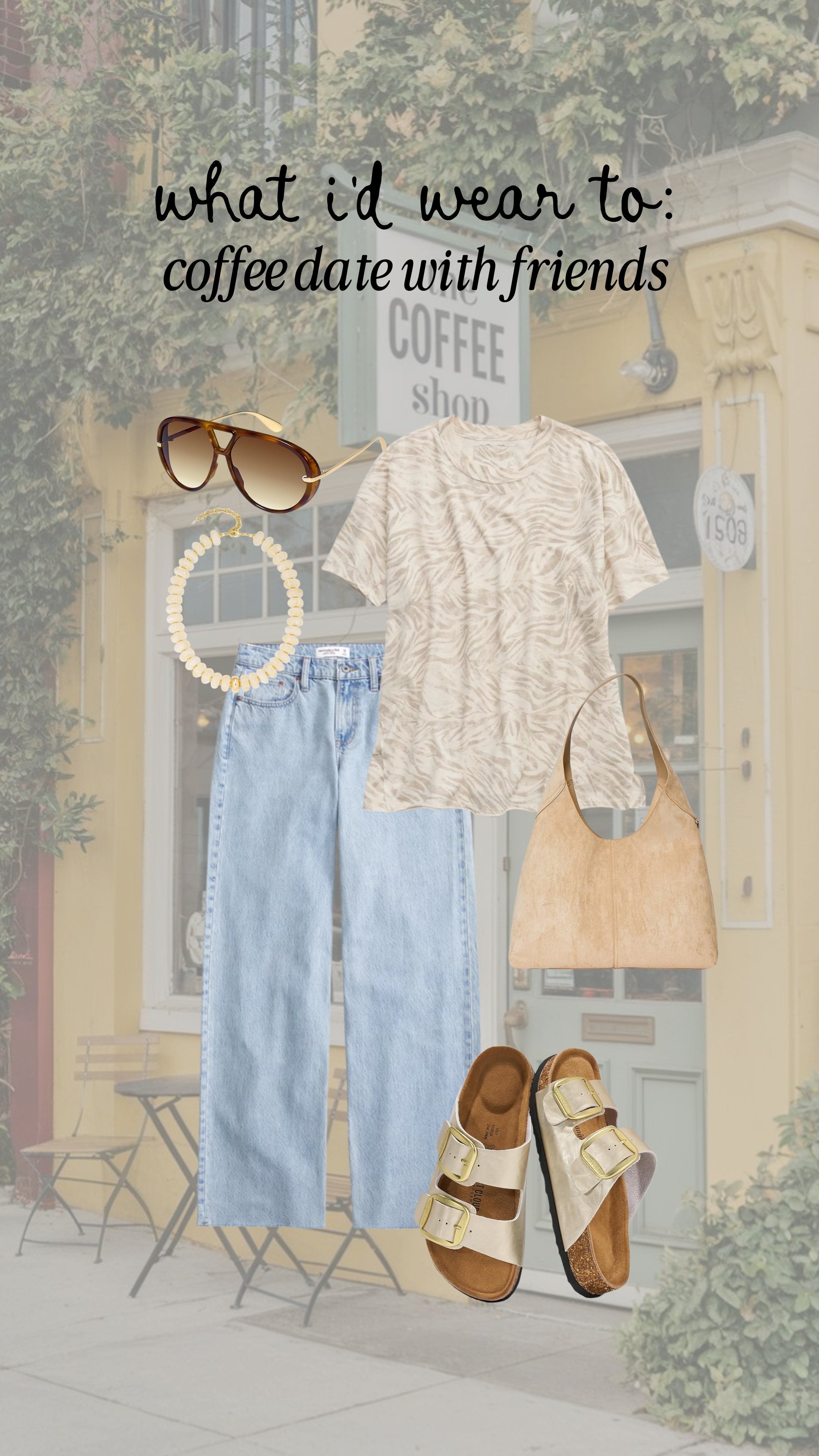 What I would wear to a coffee date with he girls! I love an elevated casual look!

graphic tee, anti-pooch outfit, wide leg jeans 

 #LTKgrwm #LTKootd #LTKMidsize