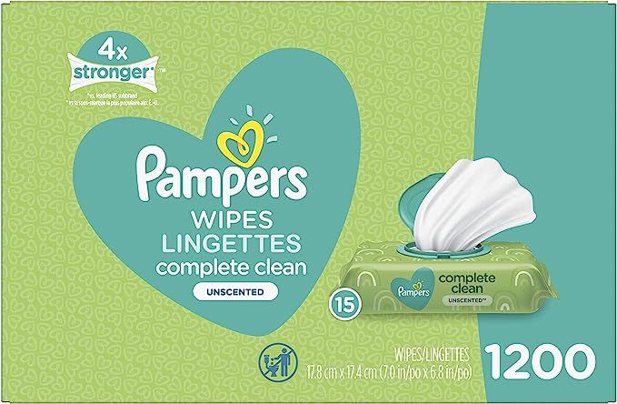Pampers Baby Wipes Complete Clean Unscented 15X+ FTMT 1/1200 (Packaging May Vary) | Amazon (CA)