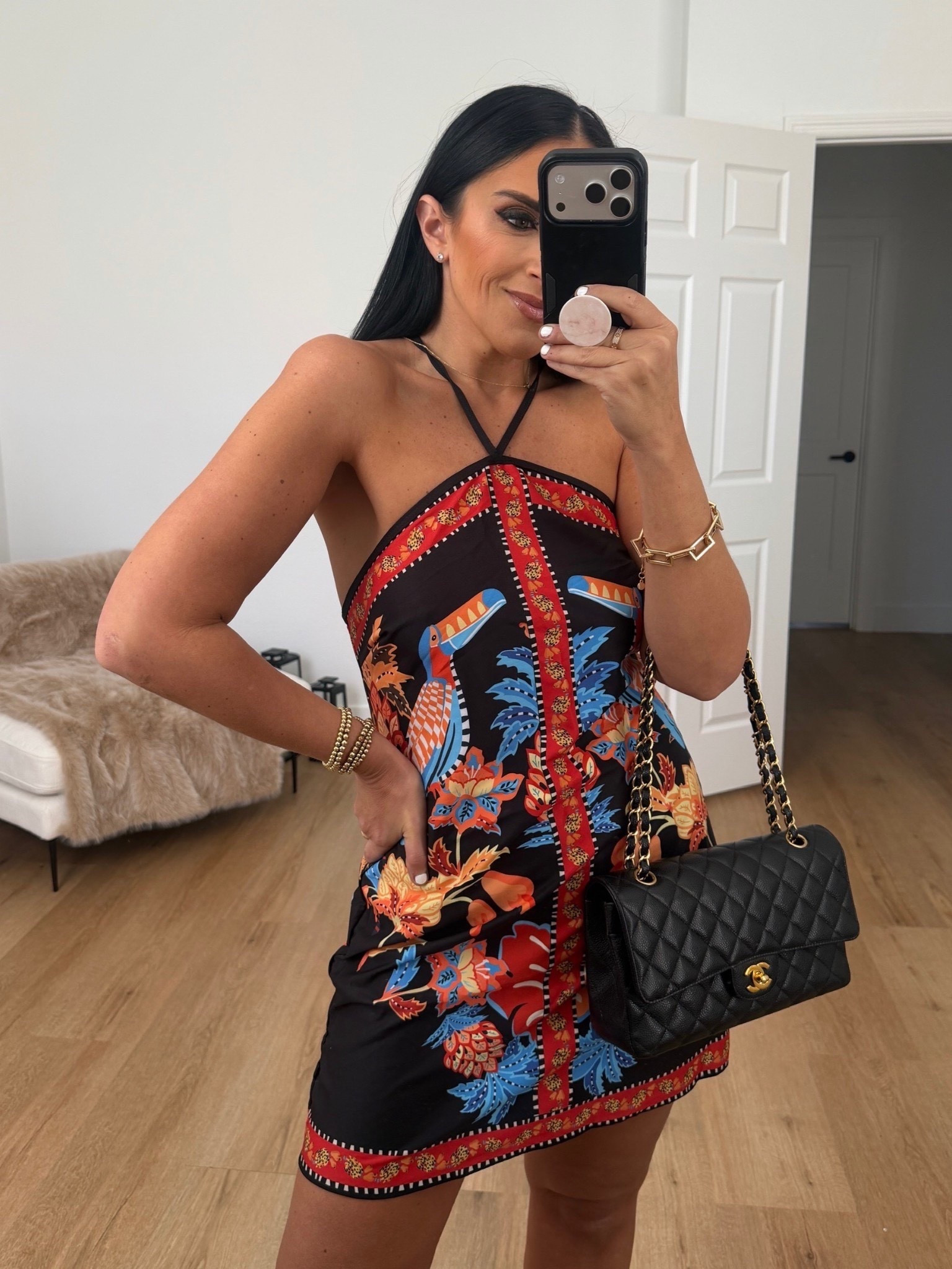 Farm Rio inspired from amazon  Women's Floral Boho Dress wearing size medium. 
