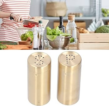 2pcs Spice Stainless Steel Pepper Shaker Kitchen Tool Salt Sugar Spice Pepper Shaker Dredge Salt/... | Amazon (US)
