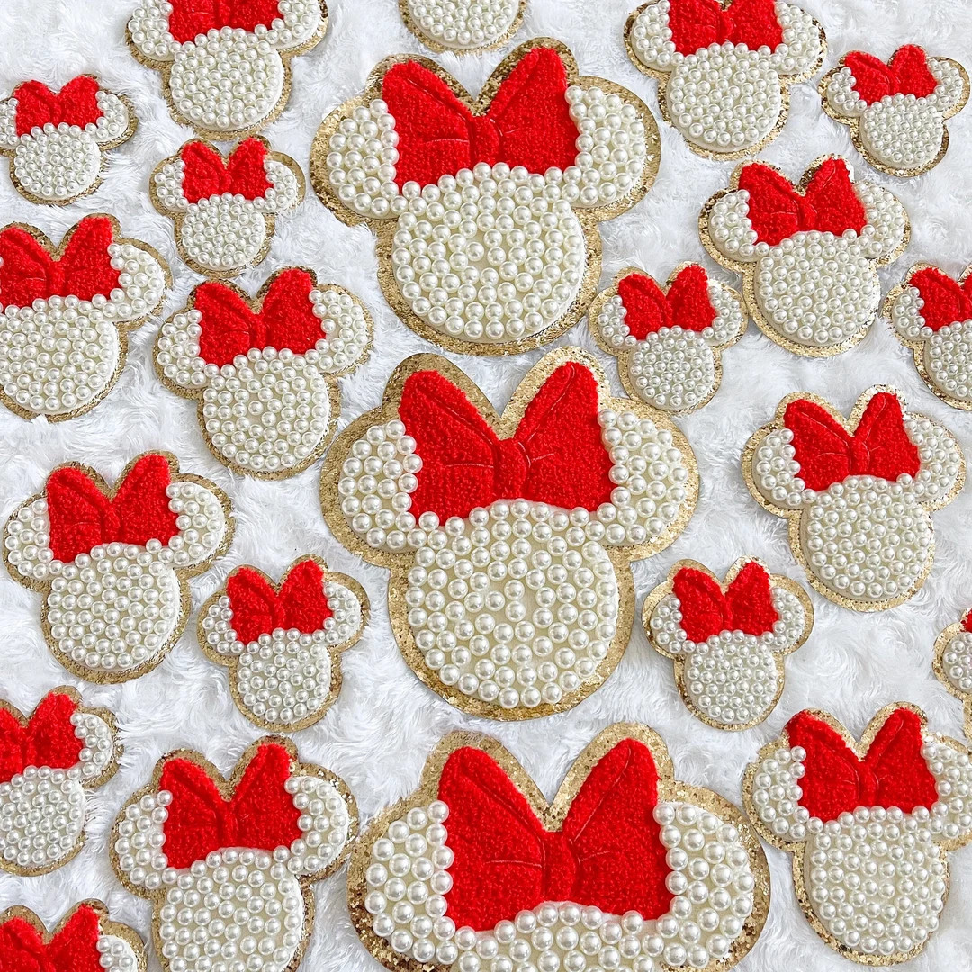 Mickey & Minnie Adhesive Pearl Patches Mickey and Minnie - Etsy | Etsy (US)
