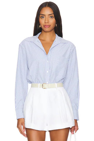 Brochu Walker Everyday Shirt in Blue Stripe from Revolve.com | Revolve Clothing (Global)