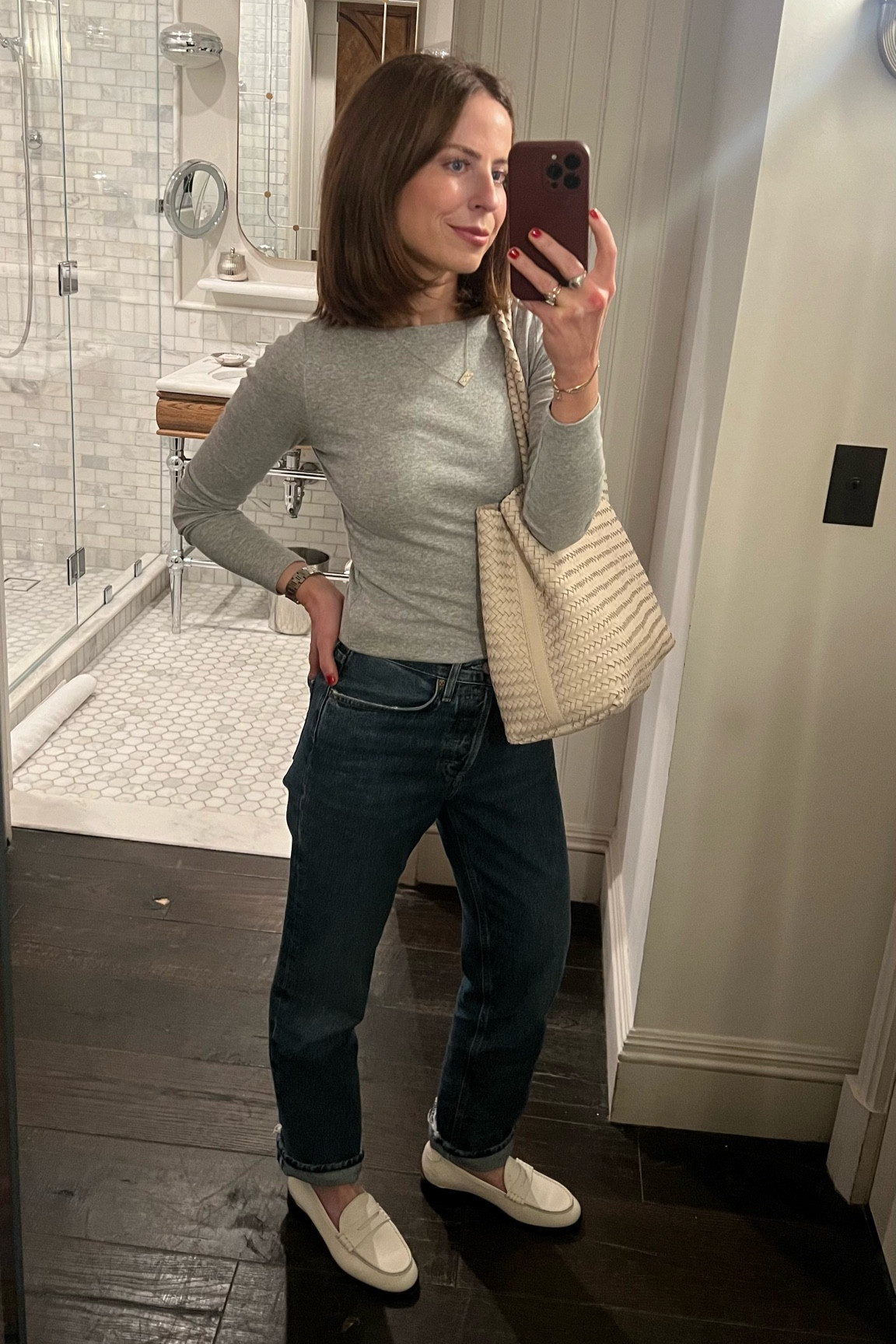 Woven leather tote bag 
Madewell 

#LTKxMadewell