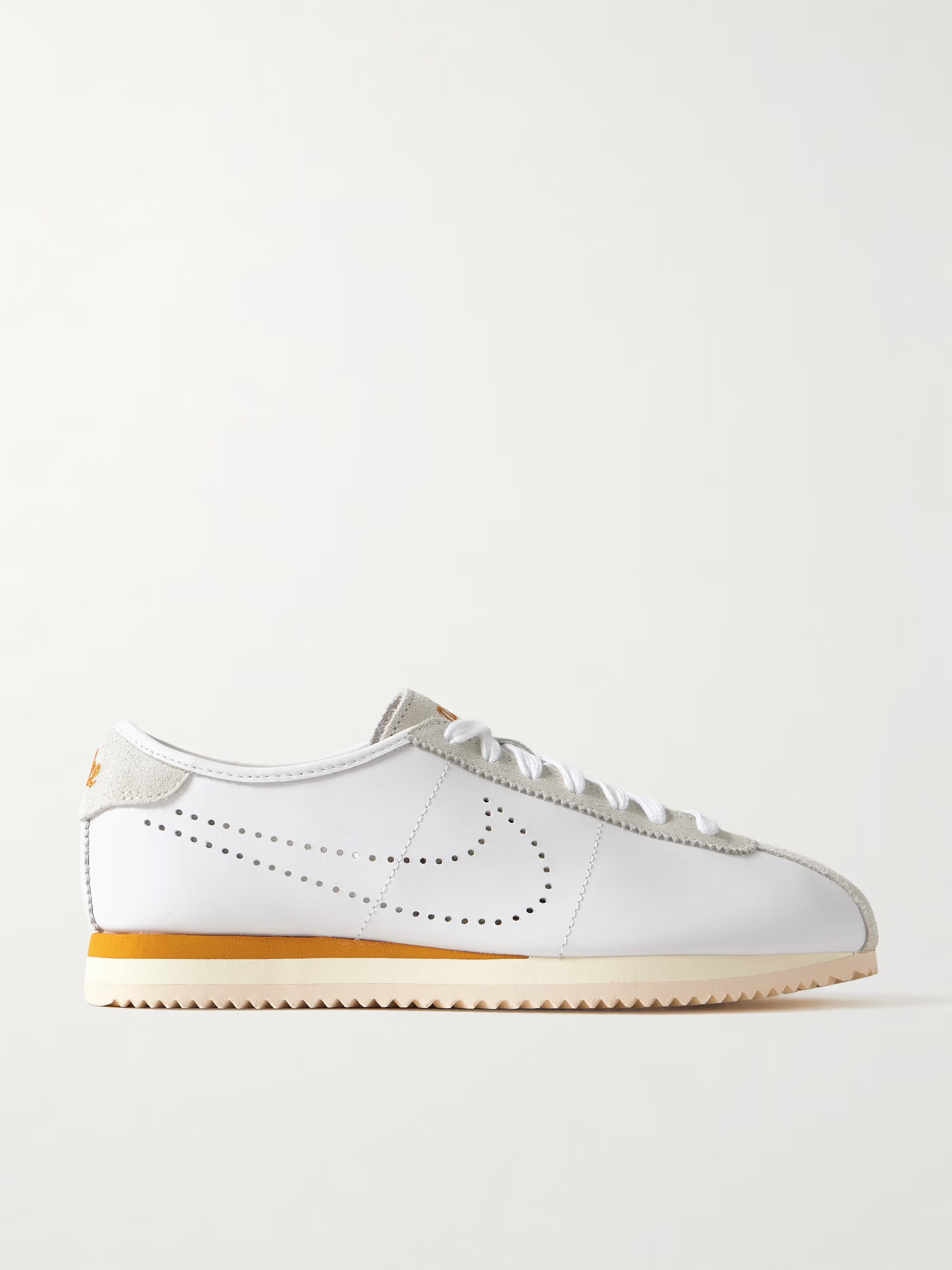 Cortez Decon suede-trimmed perforated leather sneakers | NET-A-PORTER (US)