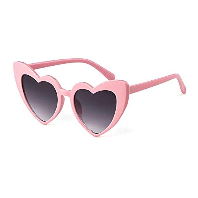 Clout Goggle Heart Sunglasses Vintage Cat Eye Mod Style Retro Kurt Cobain Glasses | Amazon (US)