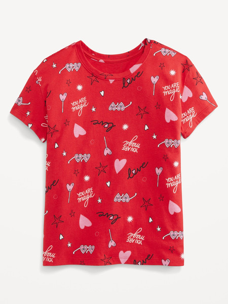 Printed Softest Short-Sleeve T-Shirt for Girls | Old Navy | Old Navy (US)