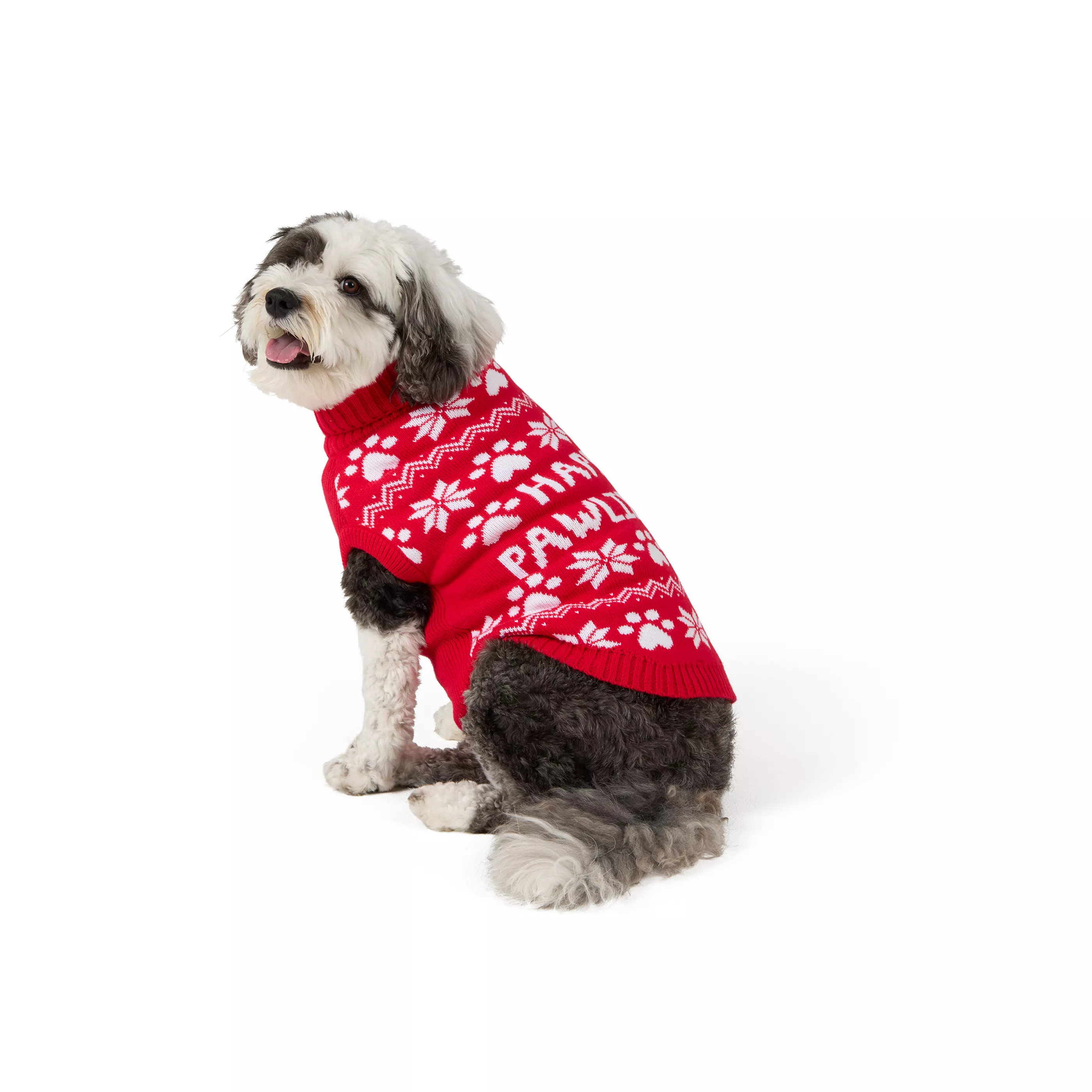 Merry & Bright® Happy Paw Holiday Sweater | PetSmart