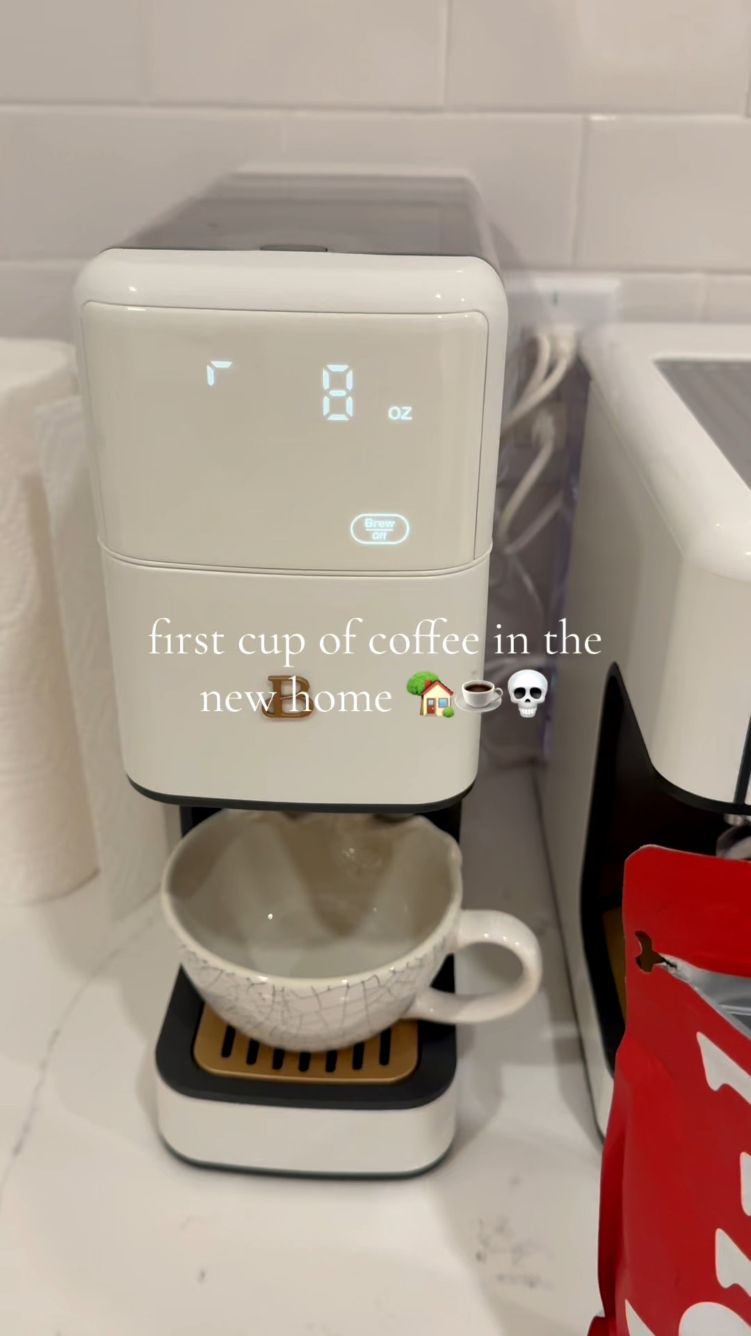 Skeleton mug ☕ + my fave single-serve bean grinder = spooky season mornings done right. 💀 Who needs this setup in their  home too?

#LTKHome #LTKSeasonal #LTKHalloween