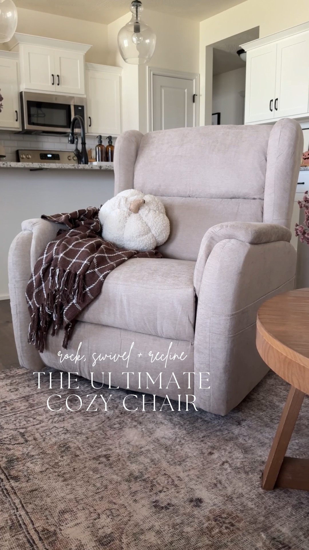 This rocking swivel recliner was made for getting comfortable! It rocks, swivels and reclines, with soft neutral fabric and a classic design that works beautifully in just about any space.

#LTKHome