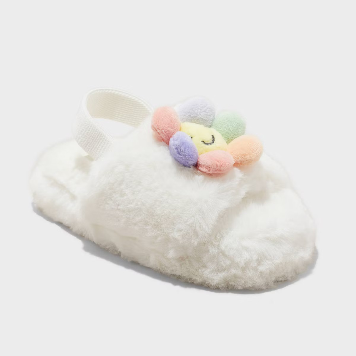 Toddler Avi 3D Flower Slippers - Cat & Jack™ Cream | Target