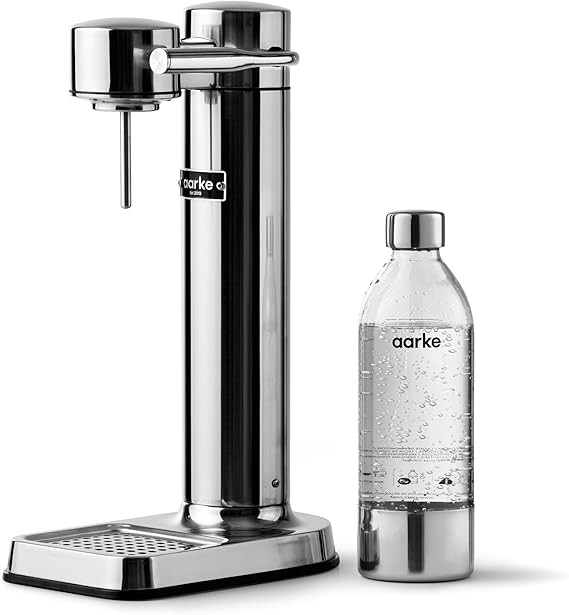Aarke Carbonator 3, Sparkling Water Maker with Water BPA free PET Bottle, Steel Finish | Amazon (UK)