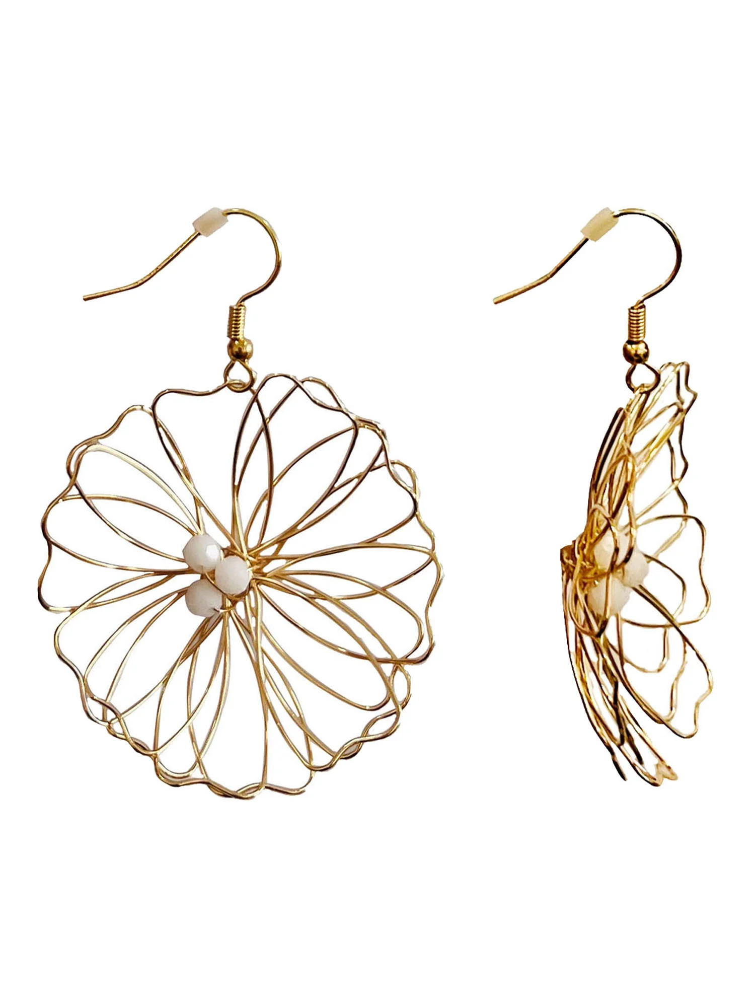 Time and Tru Wire Flower Earrings | Walmart (US)