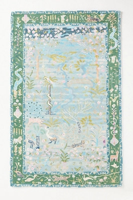 Wool & Viscose Blend Tufted Tales Menagerie Rug | Anthropologie (US)