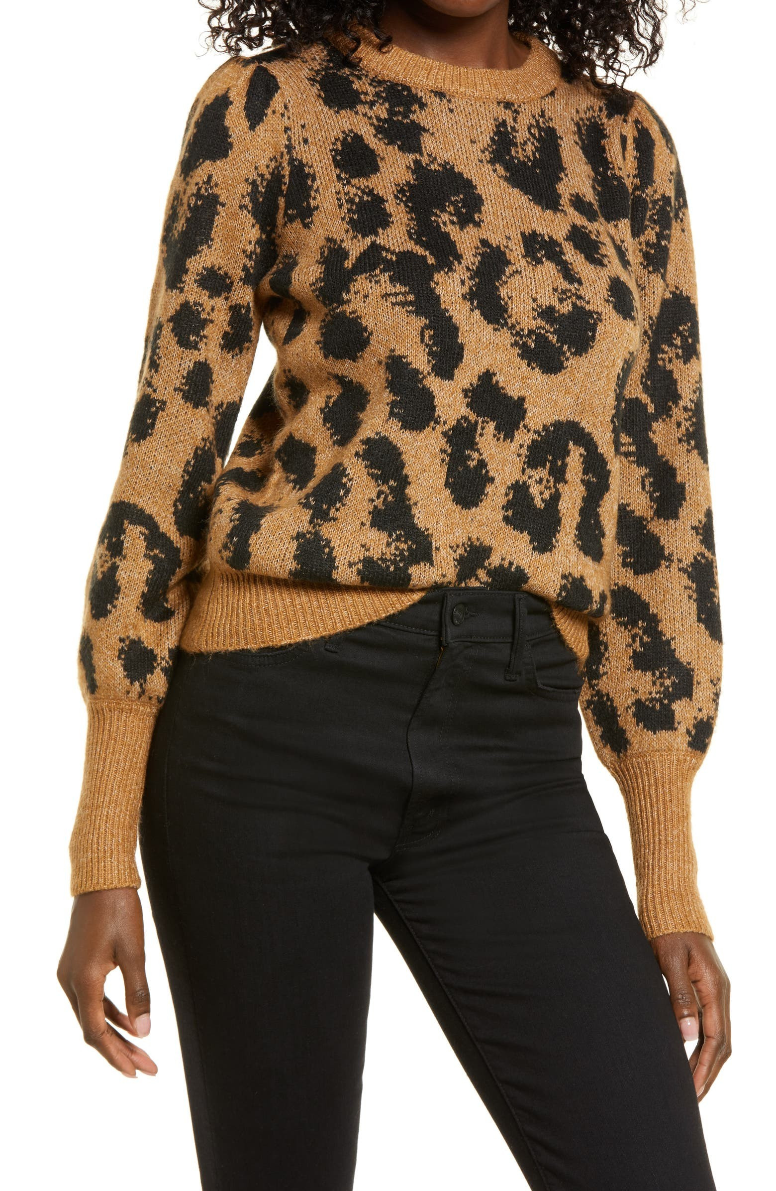 Tari Leopard Spot Jacquard Sweater | Nordstrom