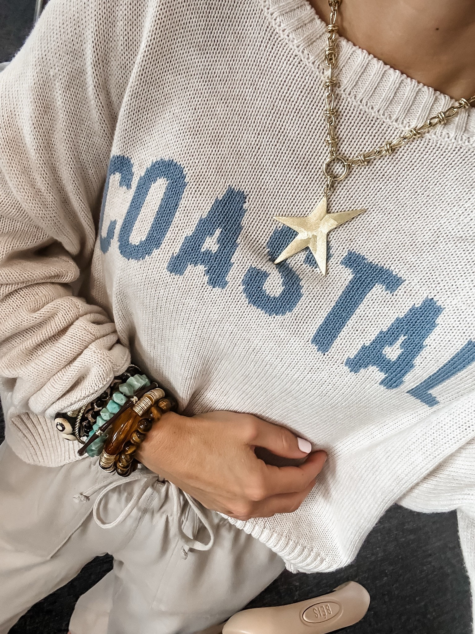 Jewelry code HOUSEOFLEO20. 
Star necklace, beaded bracelets, bracelet stack

#LTKOver40