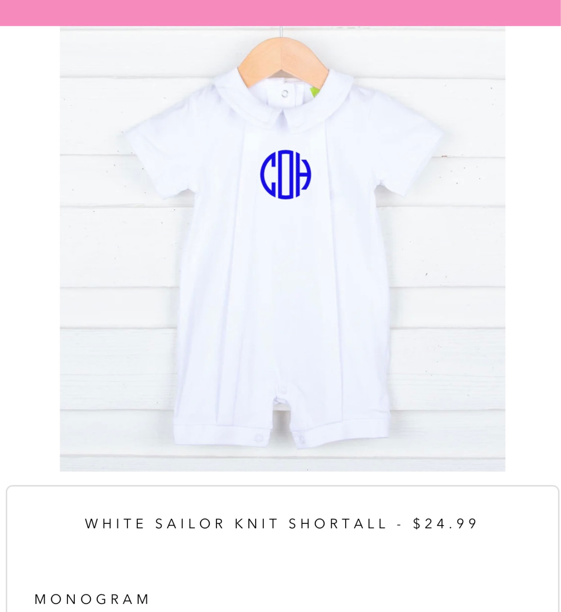 The most adorable baby boy shortall is on sale at Smocked Auctions! I always wait for their sales and find the best deals. This one is $14 and I paid an extra $10 to get the three letter monogram on it! 

#LTKbaby #LTKbump #LTKBacktoSchool