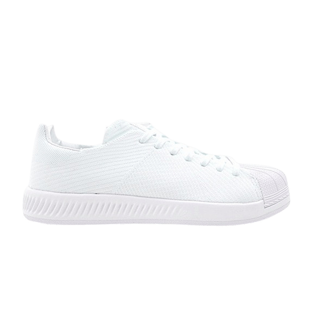 adidas Superstar Bounce Primeknit J 'Triple White' Sneakers | GOAT