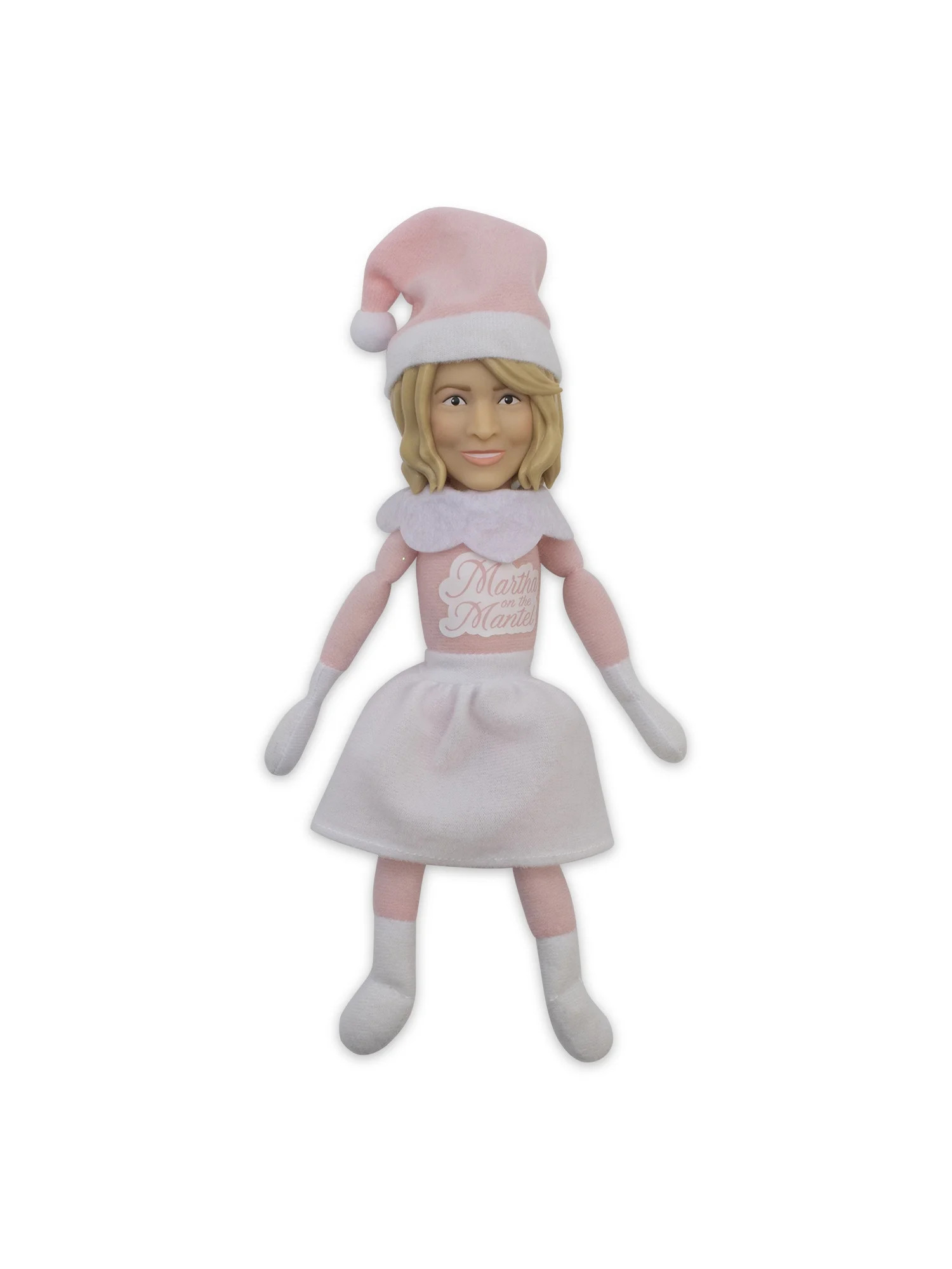 Martha Stewart Martha on The Mantel 10” Christmas Pink Plush Figurine | Walmart (US)