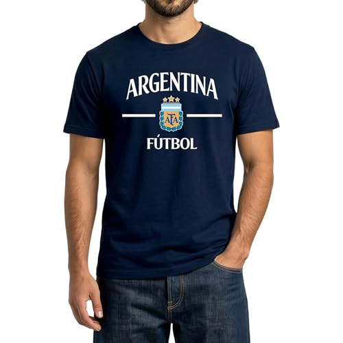 Icon Sports Officially Licensed Argentine Football Association Cotton T-Shirt - Unisex Adult - AFA234CT Navy L | Amazon (US)