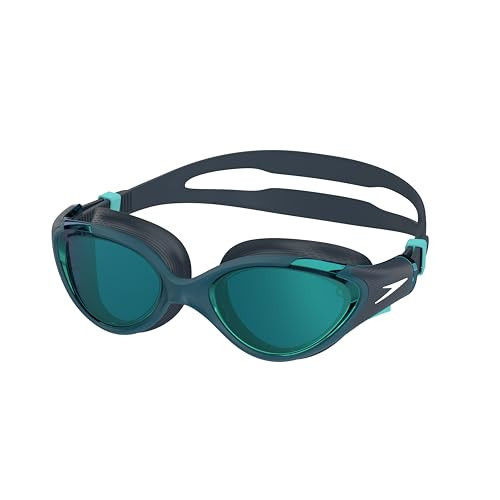 Speedo Women's Biofuse Swim Goggle 2.0 Mirrored - Dark Teal/Cobalt/Emerald, One Size | Amazon (US)