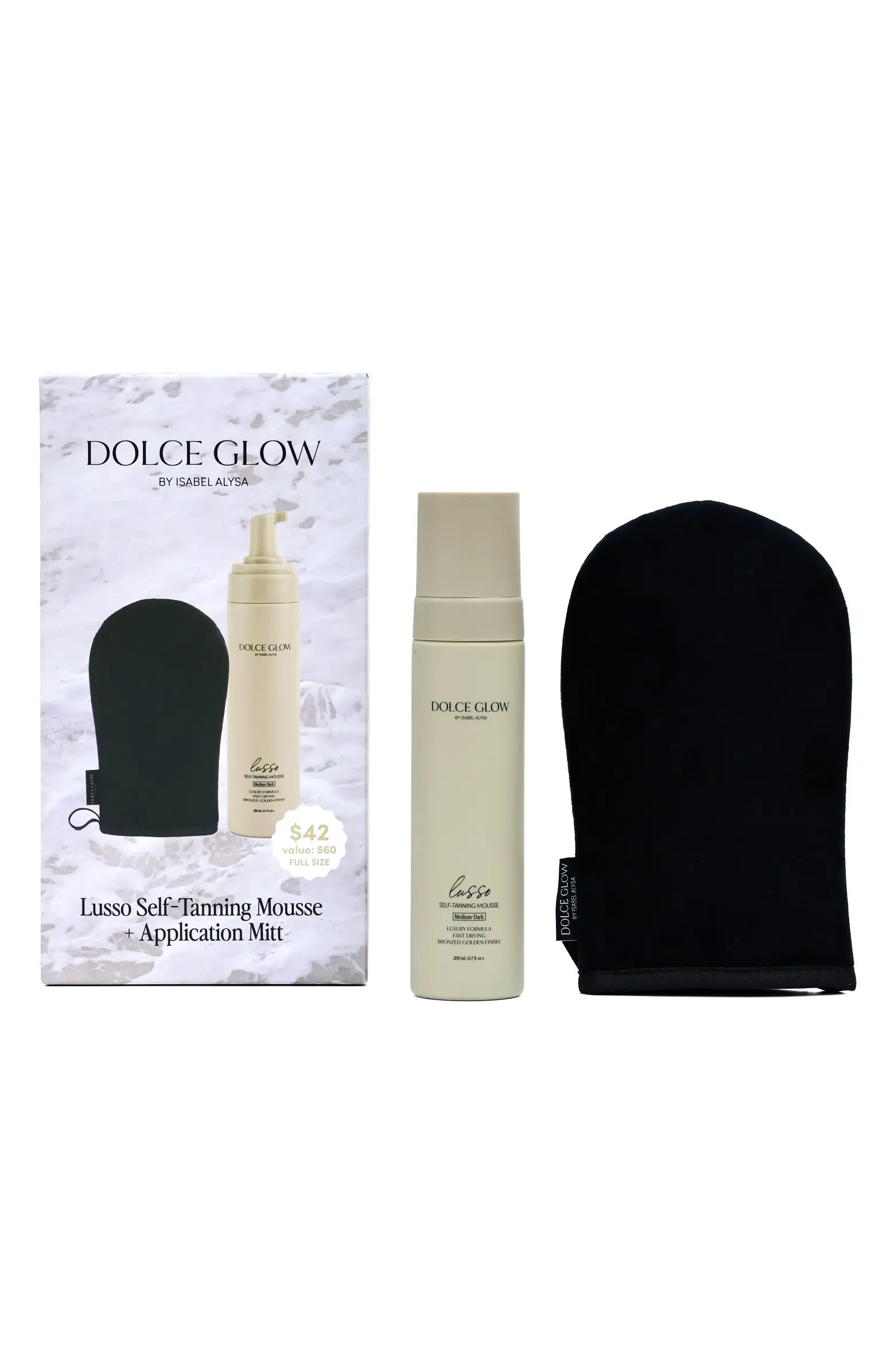 Dolce Glow by Isabel Alysa Dolce Glow Lusso Self-Tanning Mousse + Application Mitt Set $60 Value ... | Nordstrom