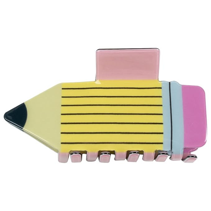 Pencil Bow Hair Claw Clips Back To School Hair Clips Funny Teacher Hair Clips Cute Hair Jaw Barre... | Amazon (US)