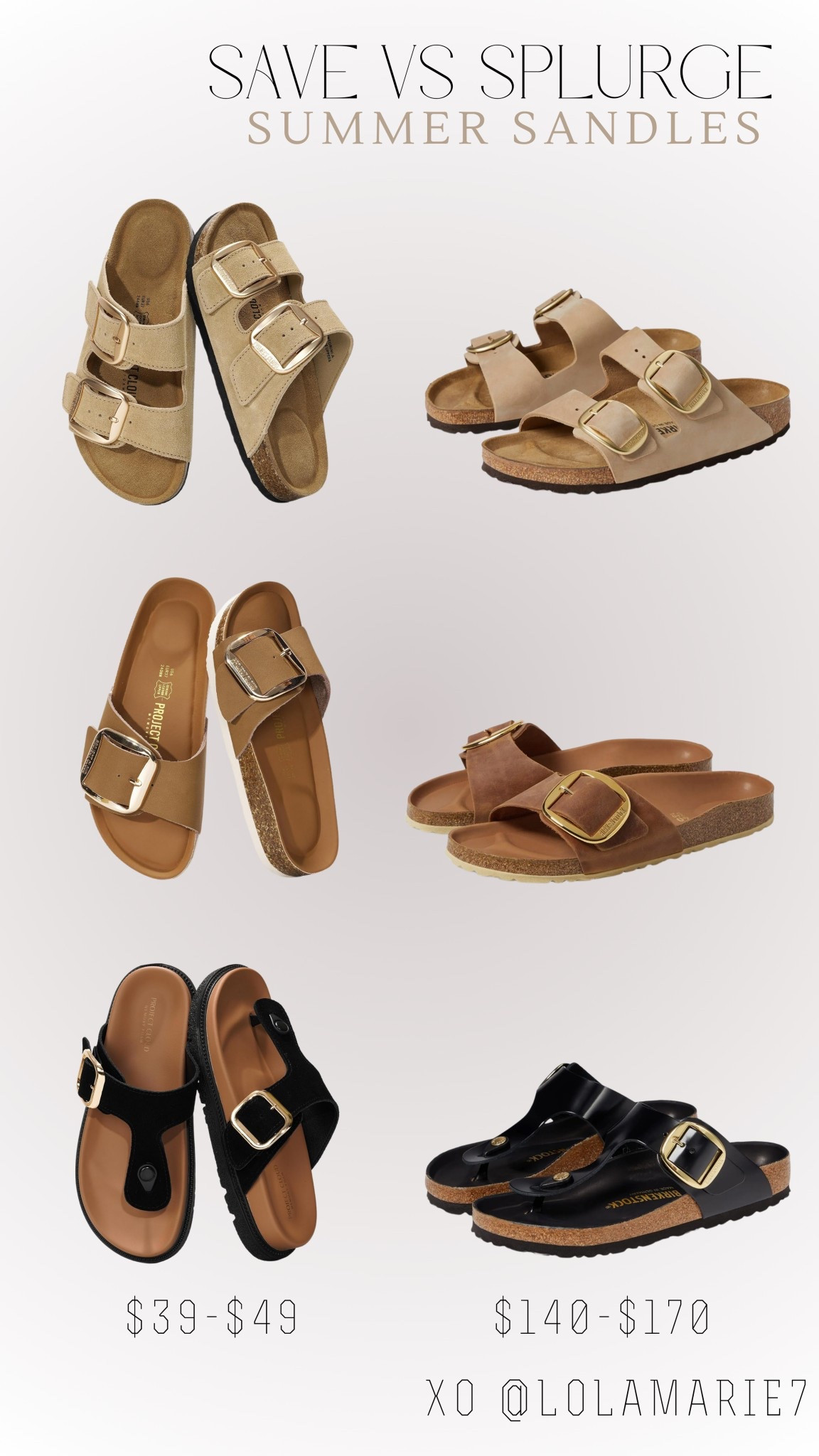 Save vs Splurge 

#summersandal #birkenstock ##birks #bigbucklebirkenstock

#LTKStyleTip #LTKFindsUnder50 #LTKShoeCrush