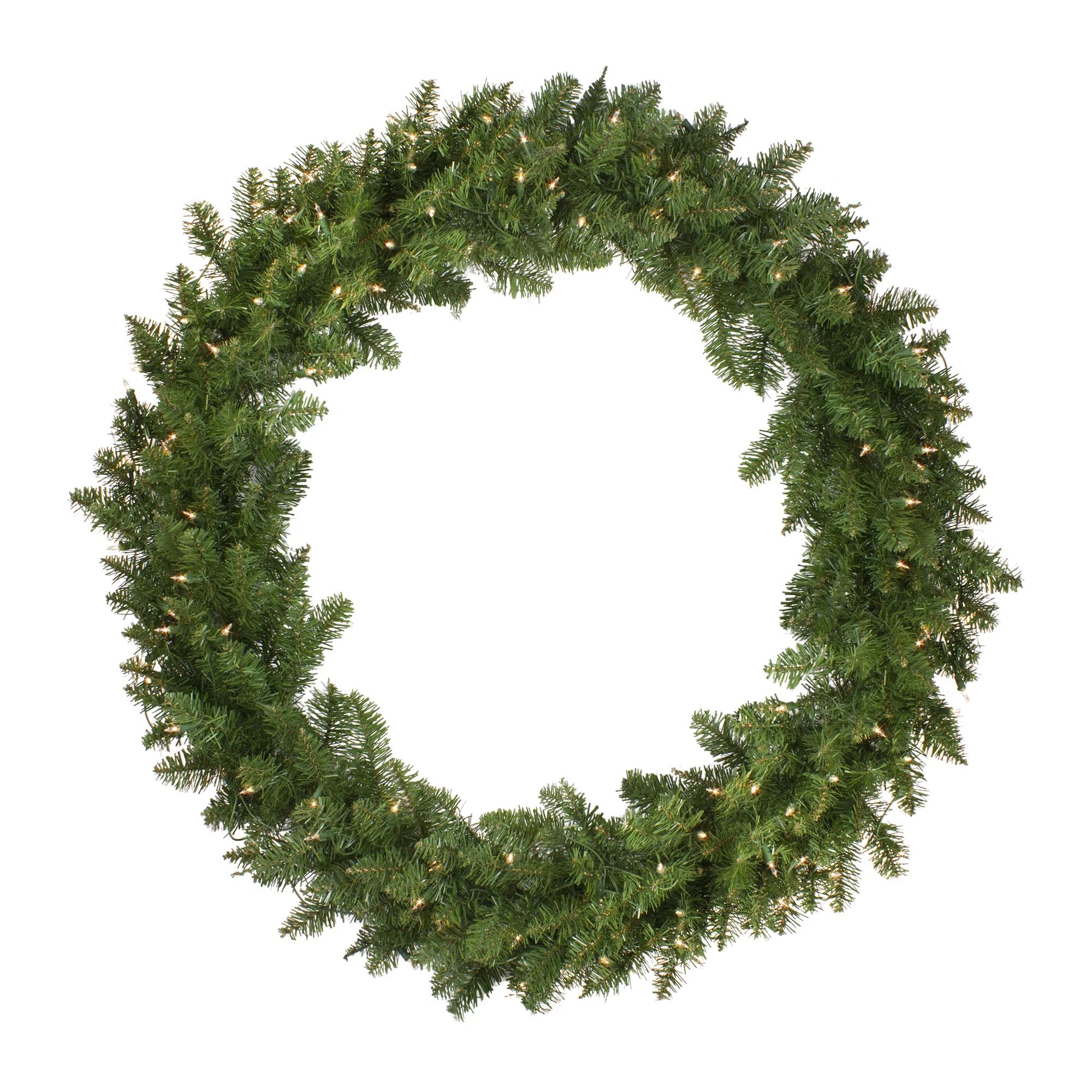 Pre-Lit Eastern Pine Artificial Christmas Wreath - 48-Inch, Clear Lights - Walmart.com | Walmart (US)