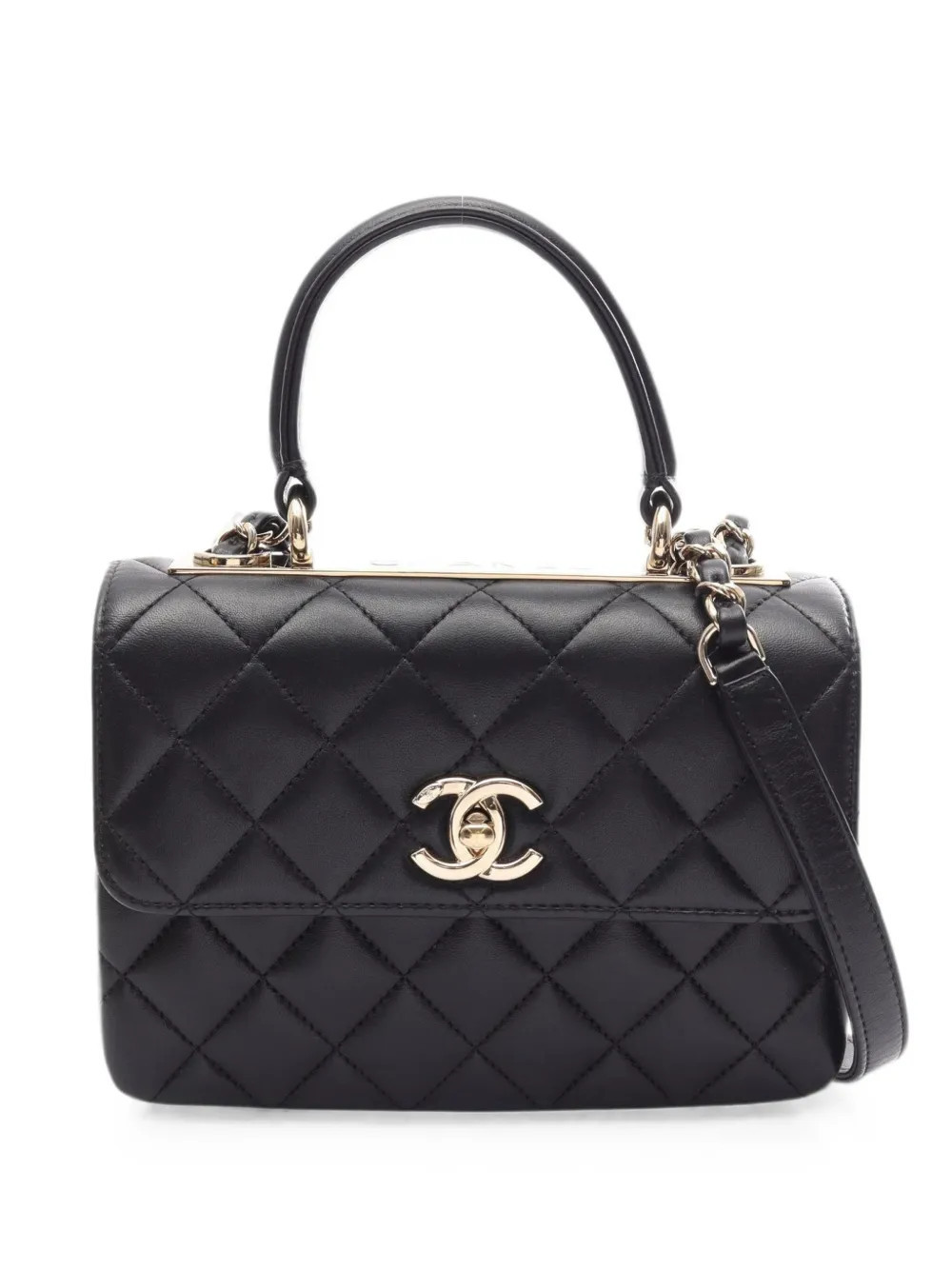 CHANEL Pre-Owned Trendy CC top handle shoulder bag - Black | Farfetch Global