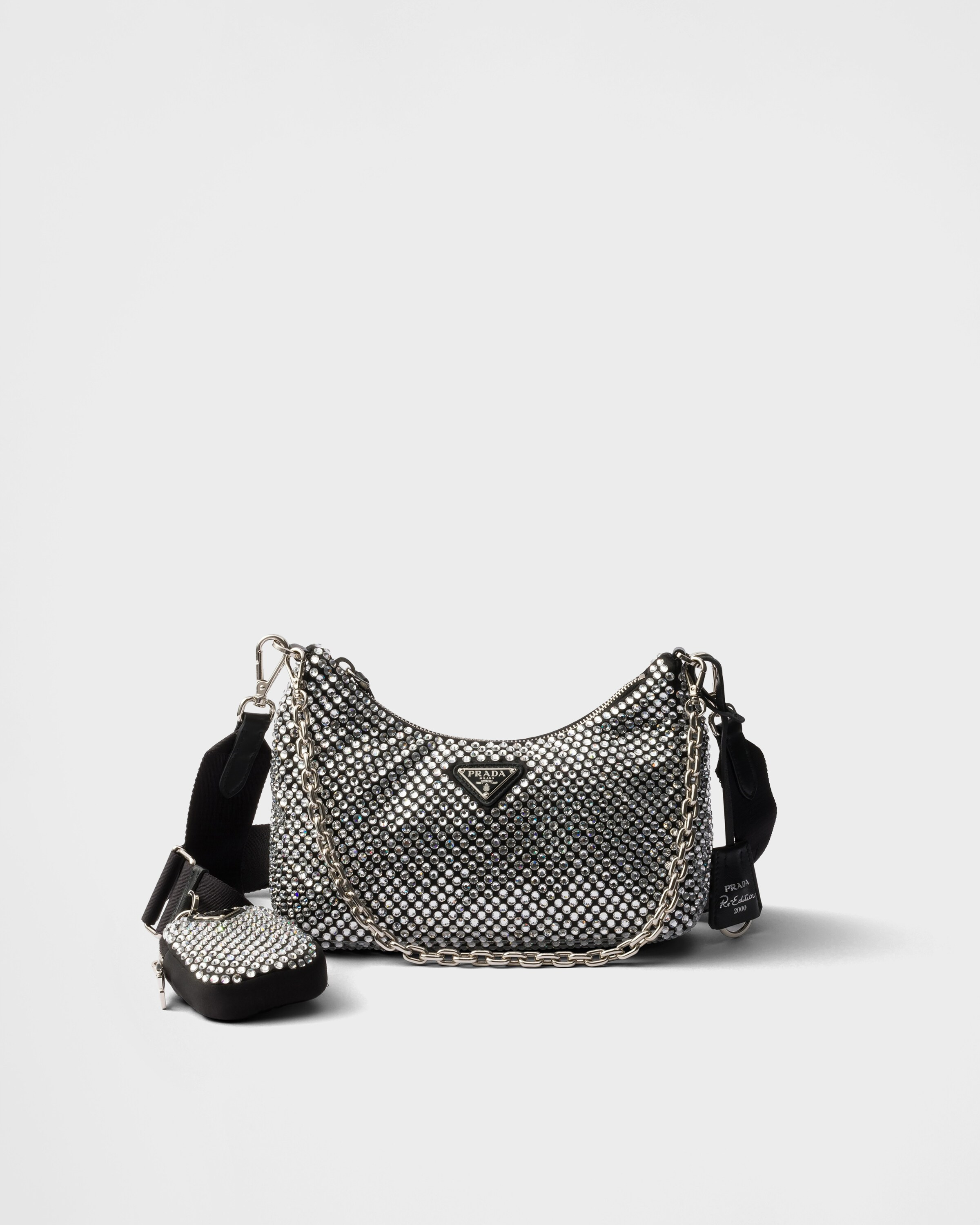 Prada Re-Edition 2005 satin bag with crystals | Prada Spa US