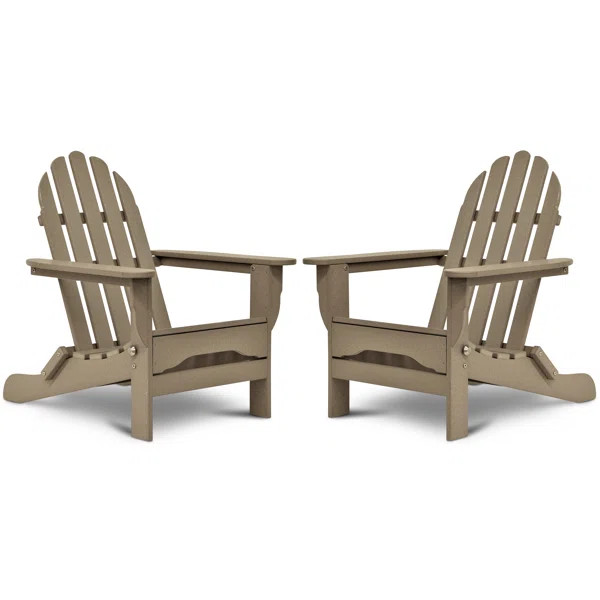 Hartington Plastic Folding Adirondack Chair | Wayfair North America