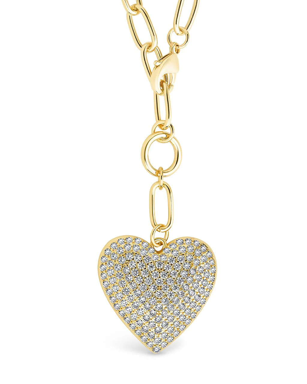 Disco Heart CZ Statement Necklace | Sterling Forever