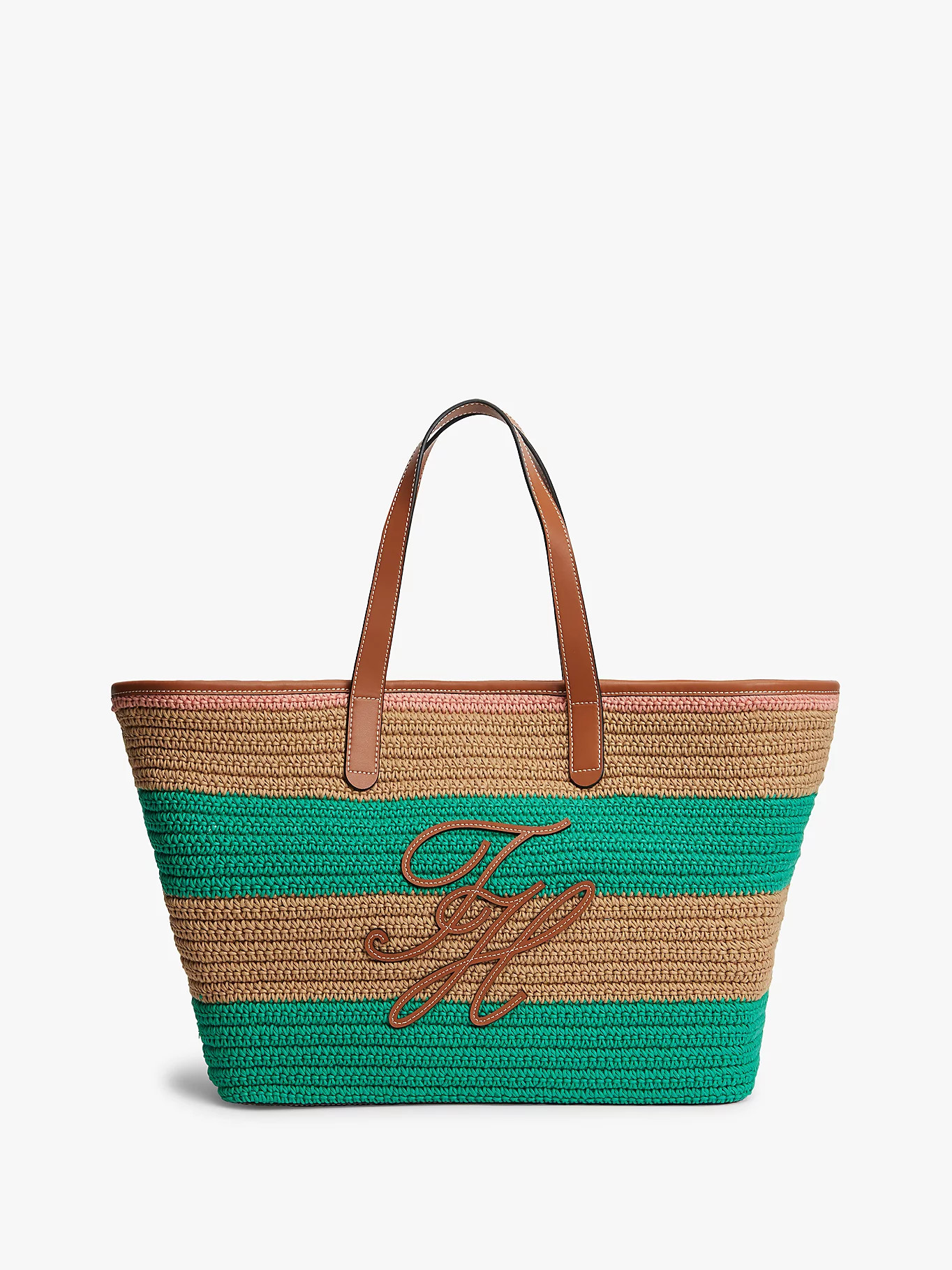 Woven Stripe Logo Appliqué Tote Bag | Multi | Tommy Hilfiger | Tommy Hilfiger UK