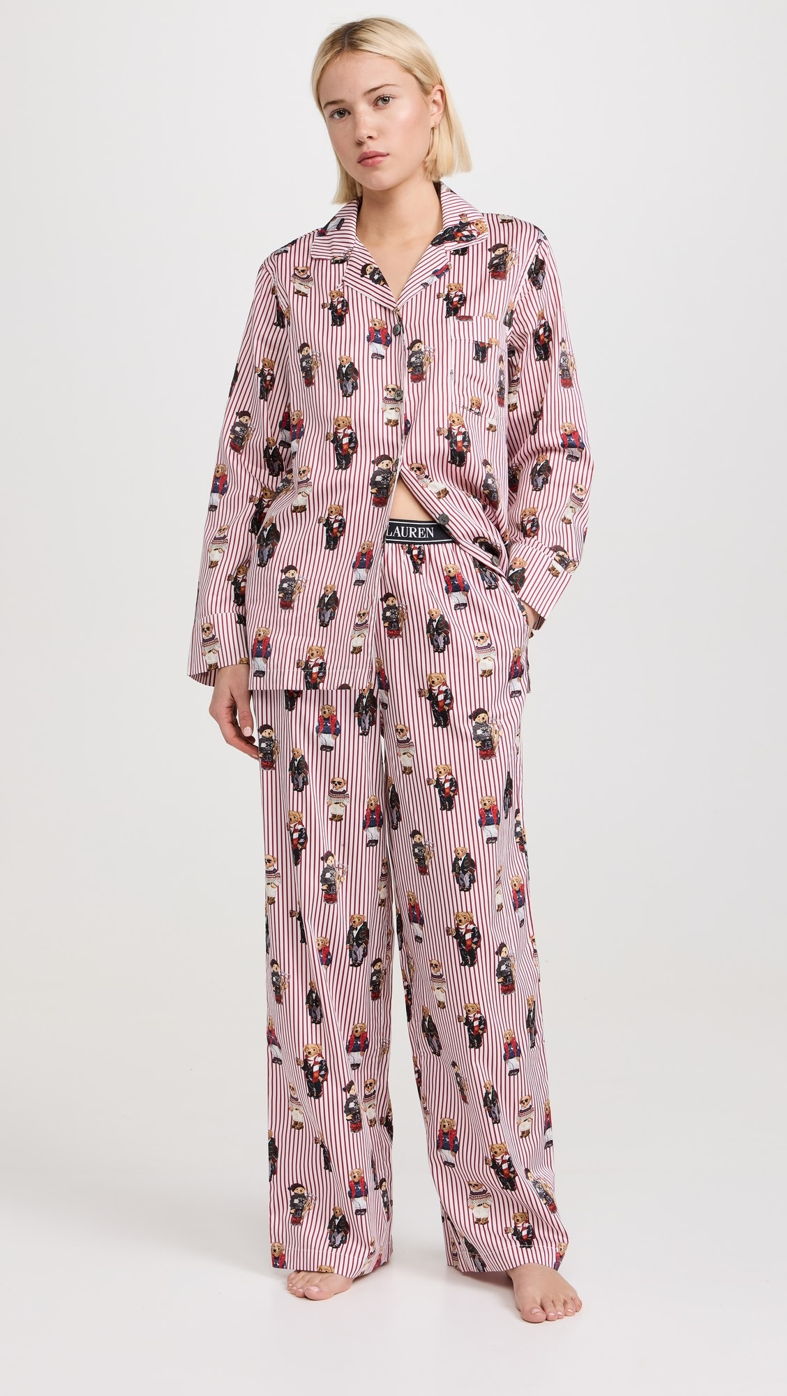 Polo Bear Motif Pajama Set | Shopbop