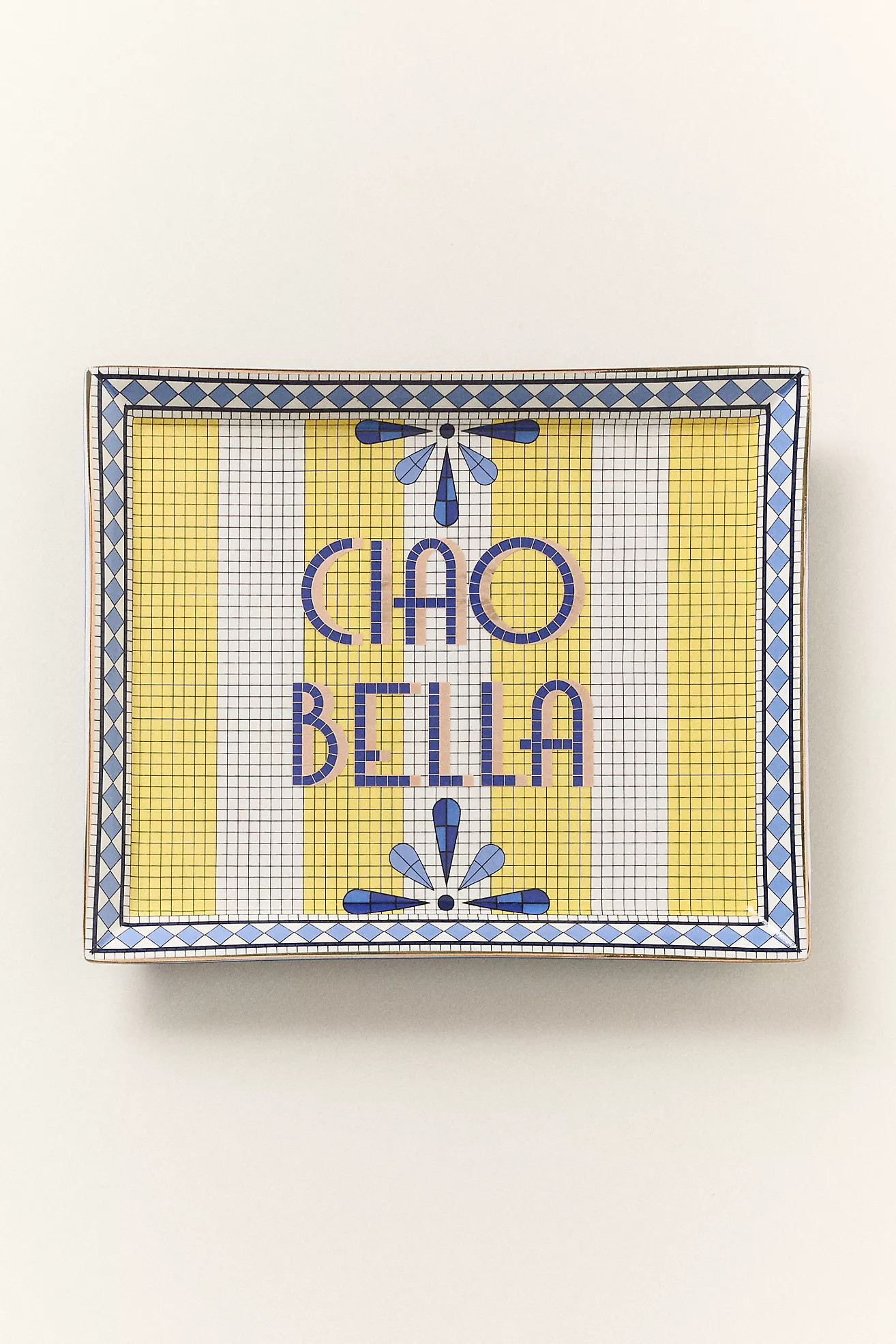 The Bistro Tile Stoneware Trinket Dish: Italia Edition | Anthropologie (US)