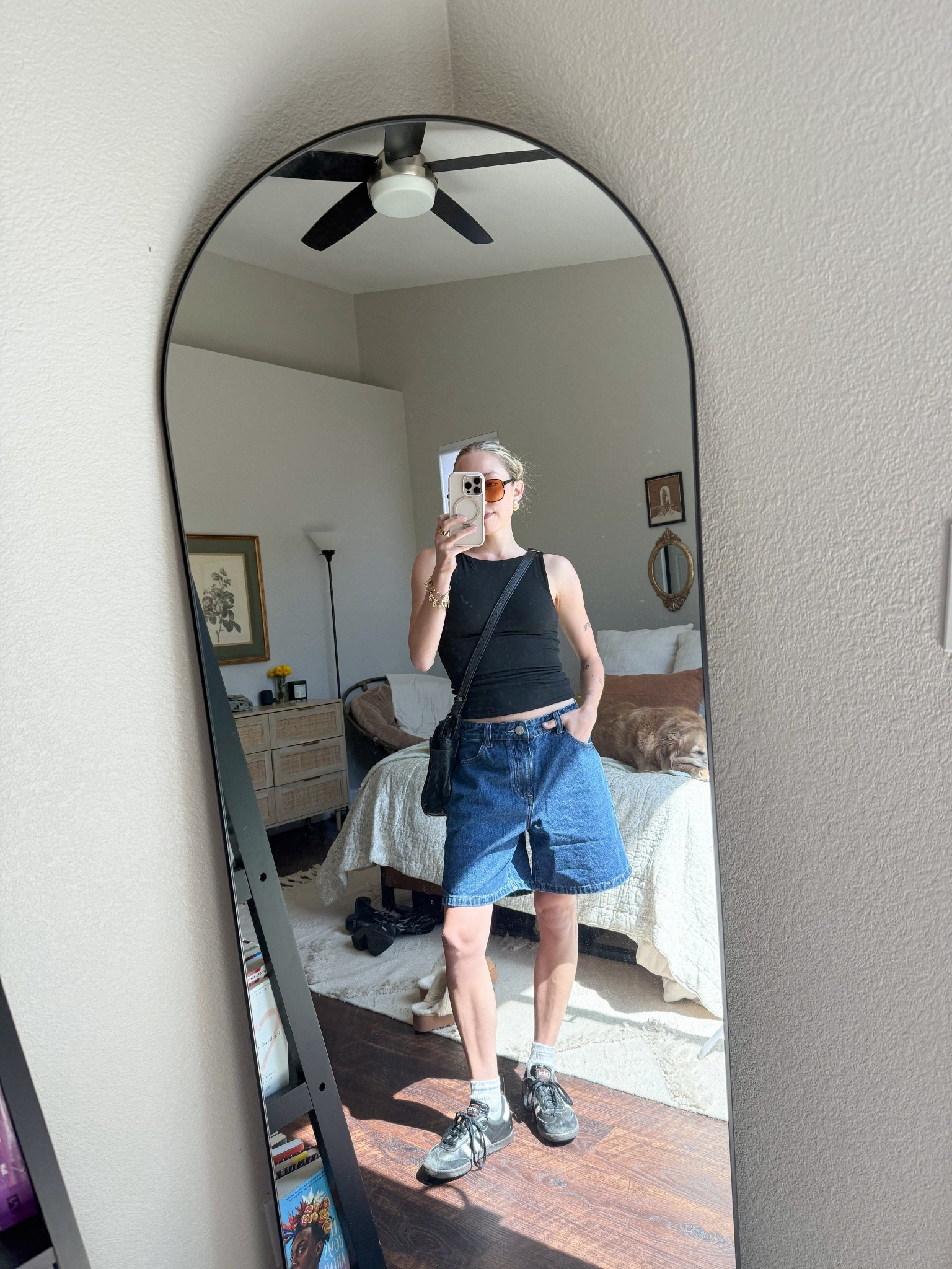 Finally jumped on the jorts train and loving it!! What do we think? 👀 Also I adoreee this top and have it in black and white — you can wear it either high neck or scoop neck! 

#LTKPetite #LTKFindsUnder50 #LTKFindsUnder100