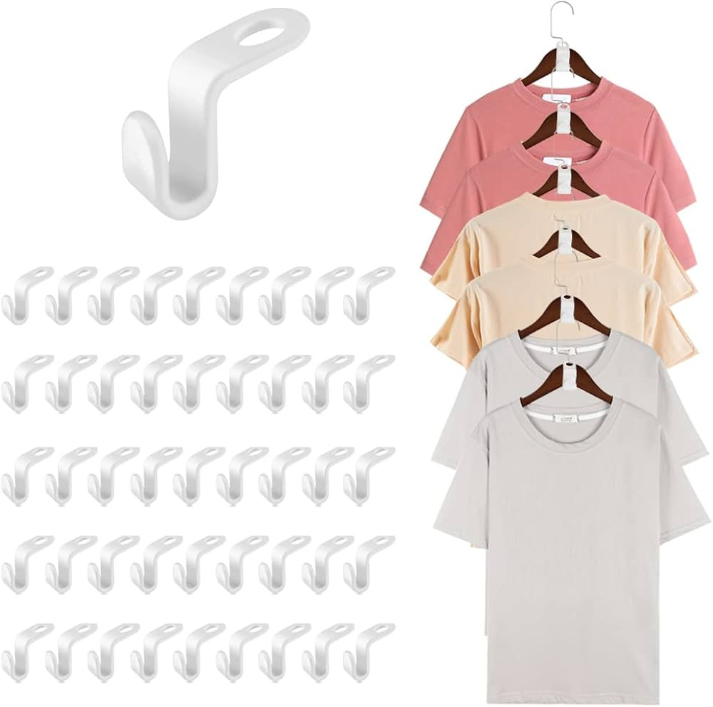 OUDE HOWER 72PCS Clothes Hanger Connector Hooks, Hanger Extender Clips, Cascading Hanger Hooks fo... | Amazon (US)