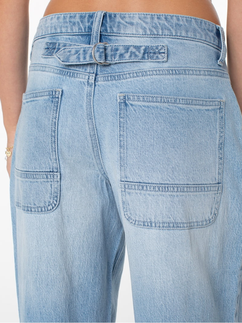Celebrity Pink Women's and Women's Plus Slouchy Wide Leg Jean with Back Buckle, Sizes 1-24 | Walmart (US)