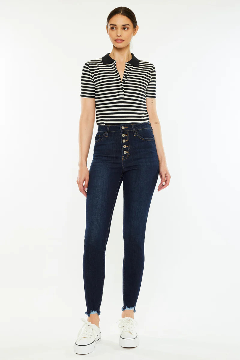 Greyson High Rise Super Skinny Jeans | Kancan USA