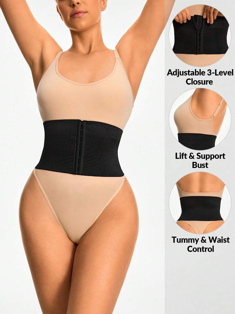 SHEIN Shape Dames effen kleur gebreide body shaper taille trainer | SHEIN