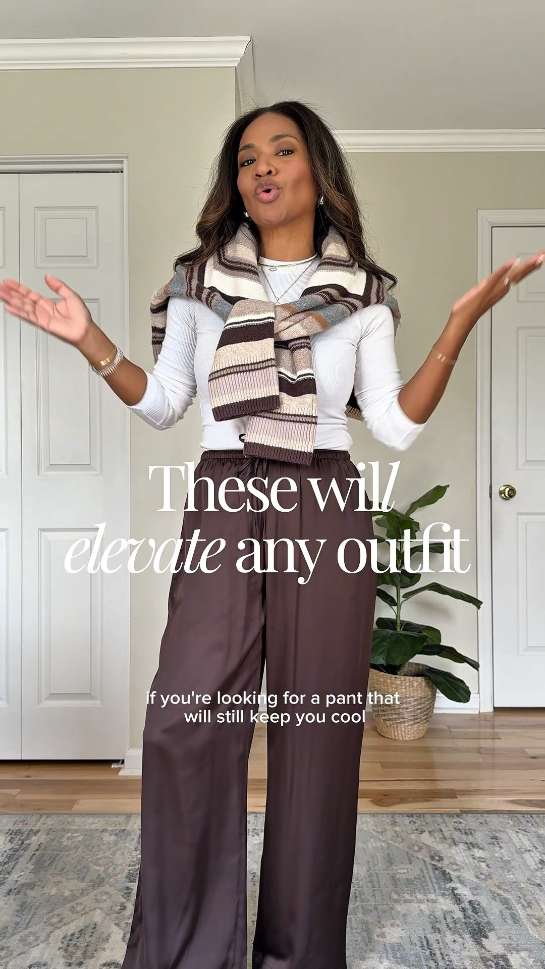Top: Small
Pants: Small / 4
Sweater: Small
Heels: Size 9

#LTKootd #LTKgrwm #LTKOver40